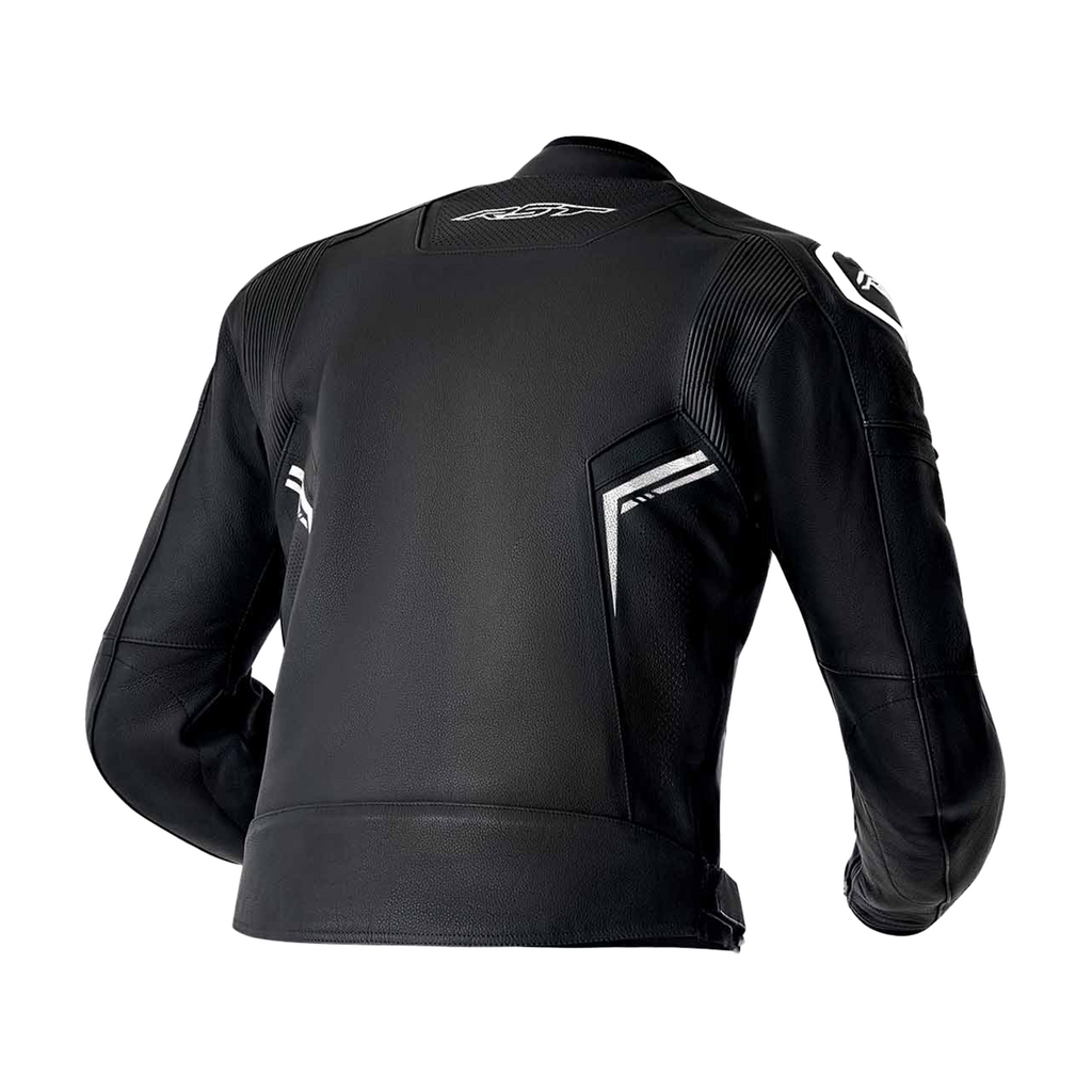 RST S1 D30 CE AAA Leather Motorcycle Motorbike Sports Jacket - Black White