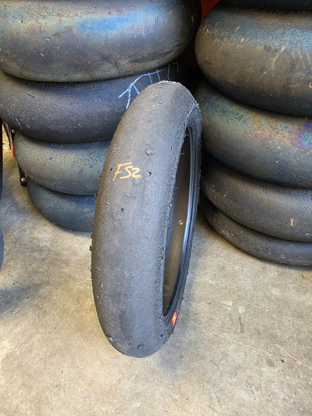 Pirelli Diablo Superbike SC1 125/70-17 Used BSB Scrub Motorcycle Tyre - FS2