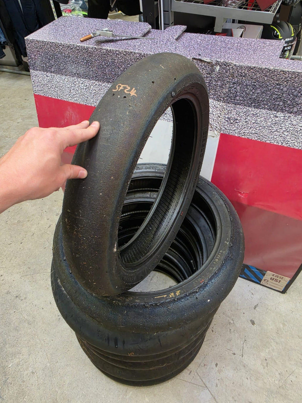 Pirelli Diablo Superbike SC1 125/70-17 Used BSB Scrub Motorcycle Tyre - SF24