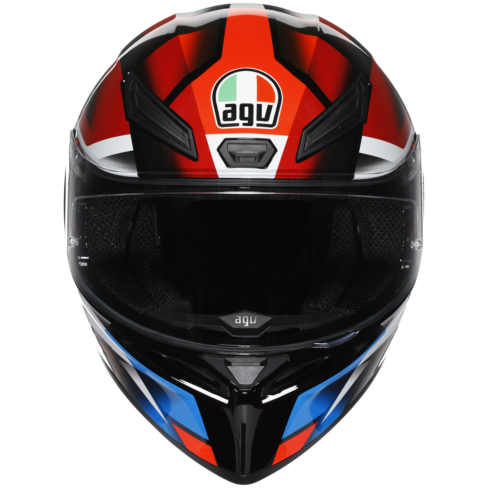 AGV K1S Fastlap Gloss Black Red Blue ECE2206 Motorcycle Motorbike Helmet