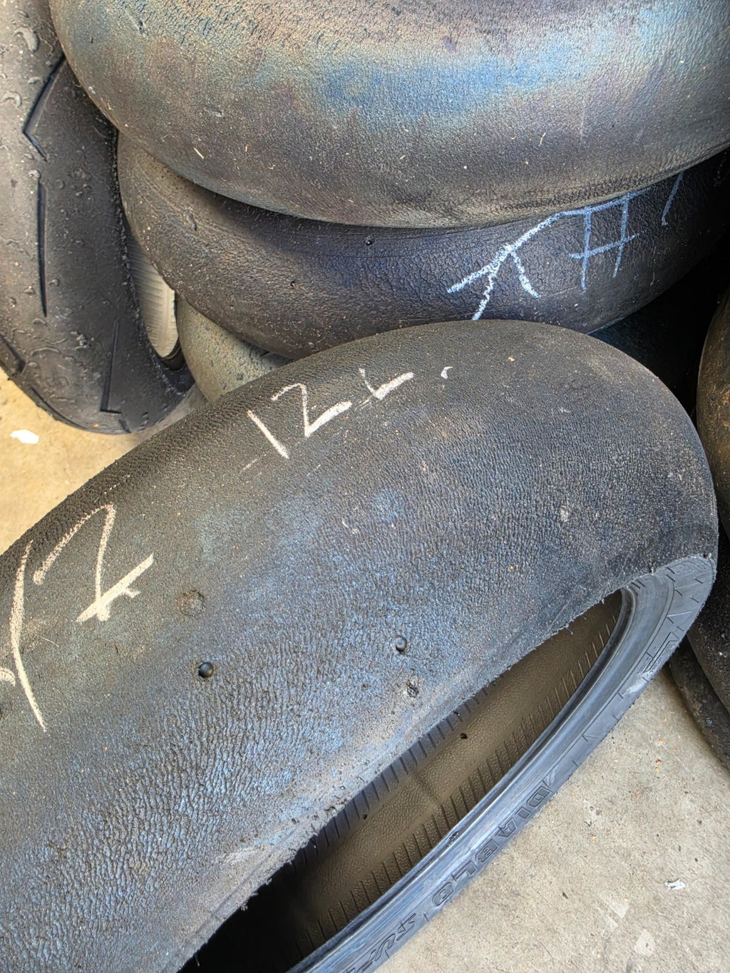 Pirelli Diablo Superbike SC1 200/60-17 Used BSB Scrub Motorcycle Tyre - RS7