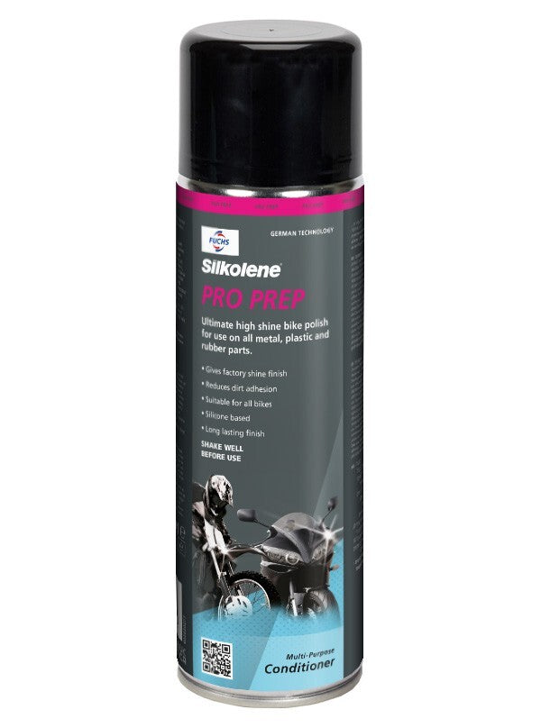 Silkolene Pro Prep Motorcycle Silicone Hard Surface Conditioner, Water Repellent
