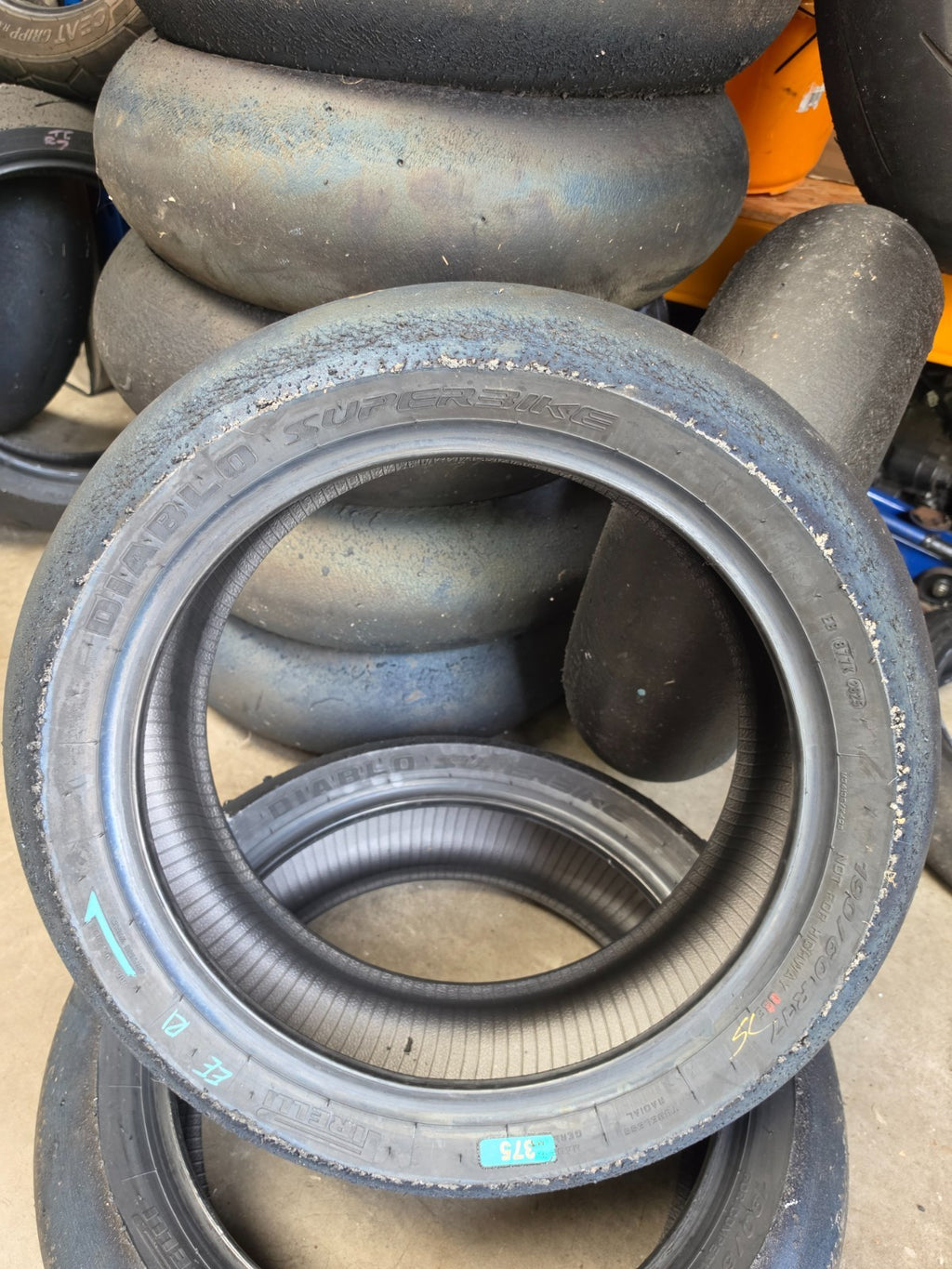 Pirelli Diablo Superbike SC0 190/60-17 Used BSB Scrub Motorcycle Tyre - SR15