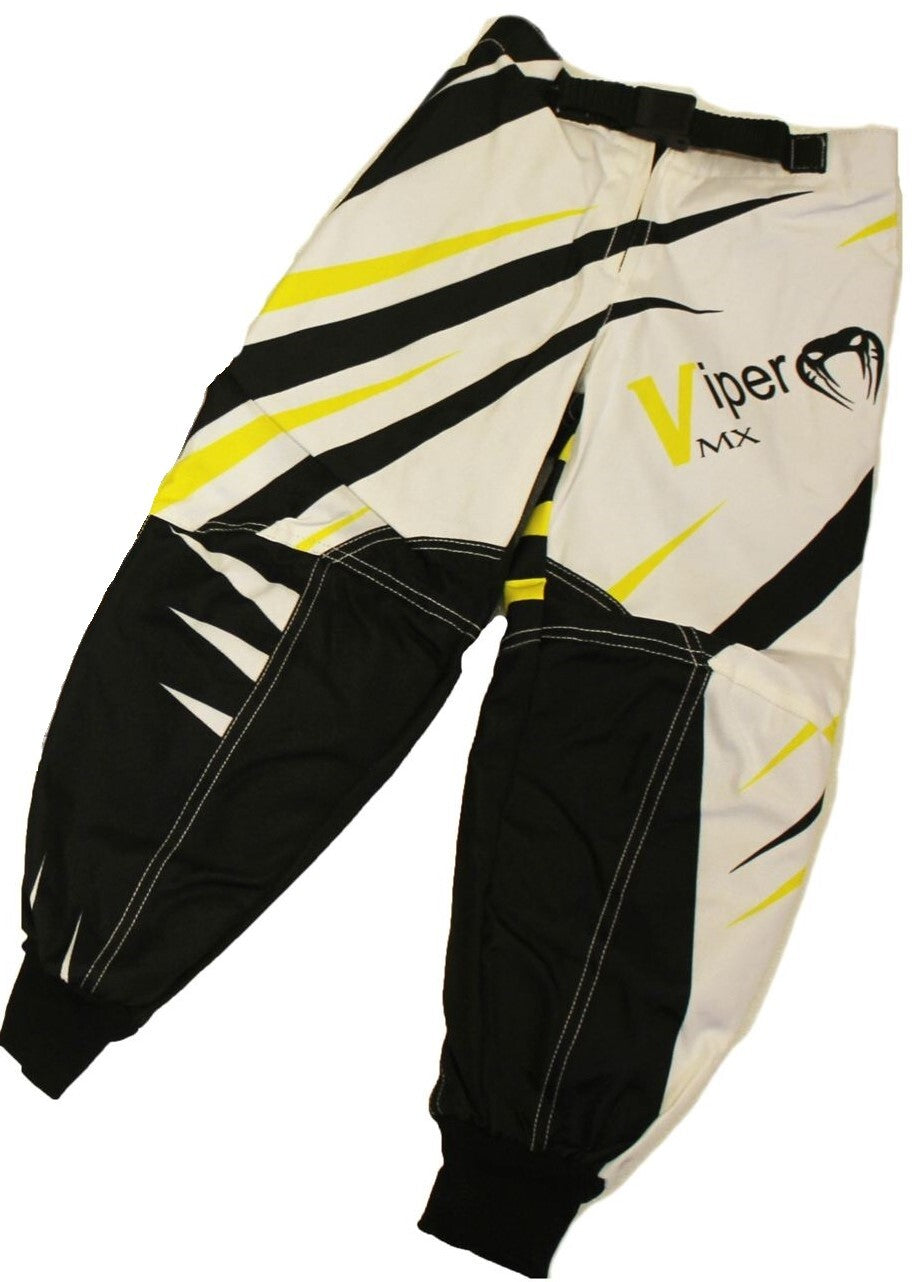 KIDS Child Childrens Motocross Trousers Pants Race MX Quad Sport 7 to 8 - Yellow