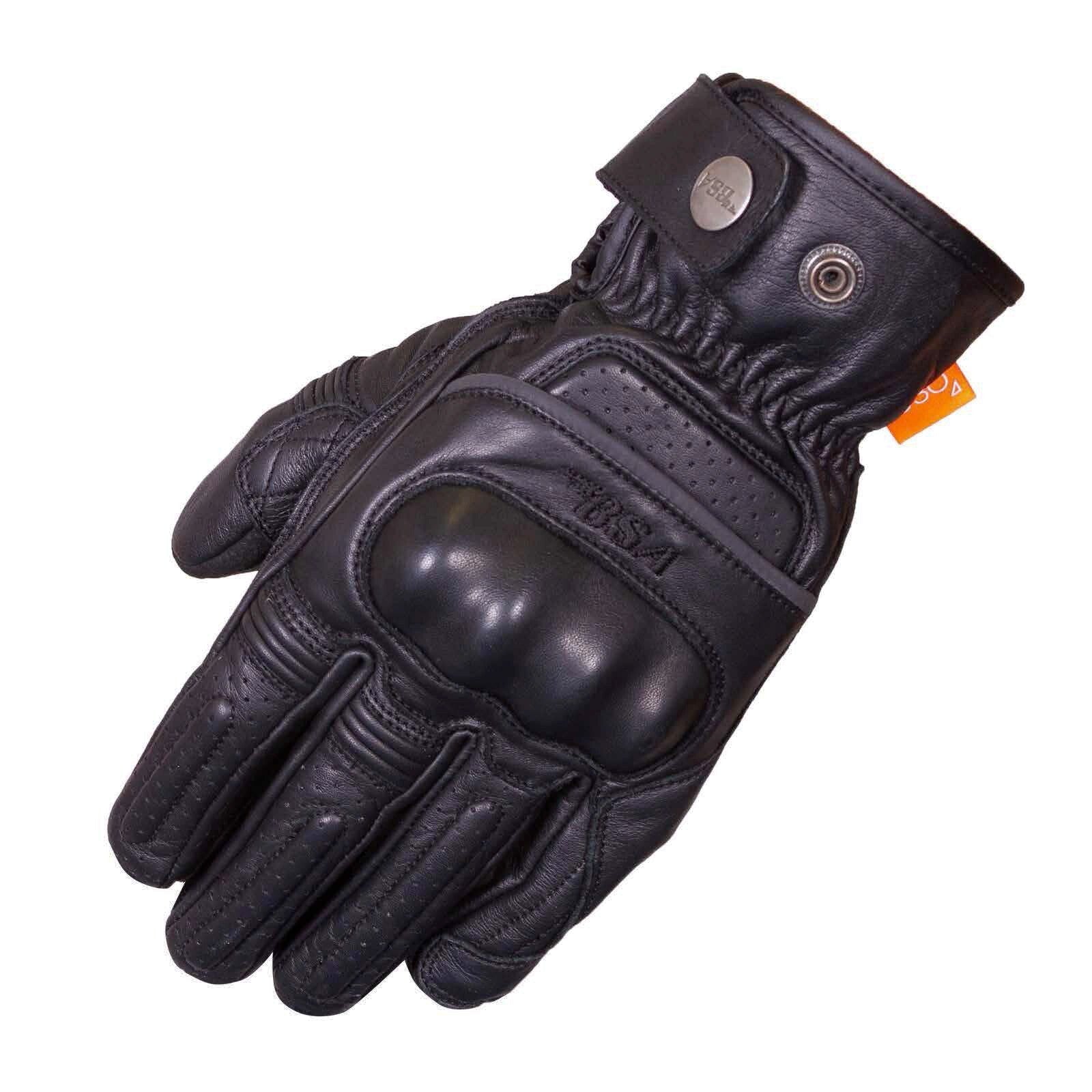BSA Browning Leather Motorcycle Motorbike Gloves By Merlin D3O Armour