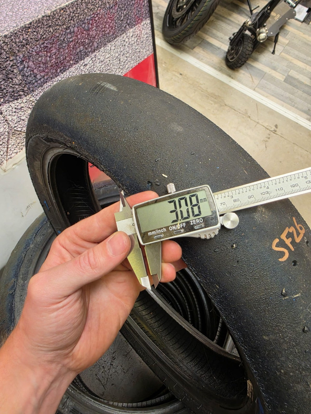 Pirelli Diablo Superbike SC1 125/70-17 Used BSB Scrub Motorcycle Tyre - SF26