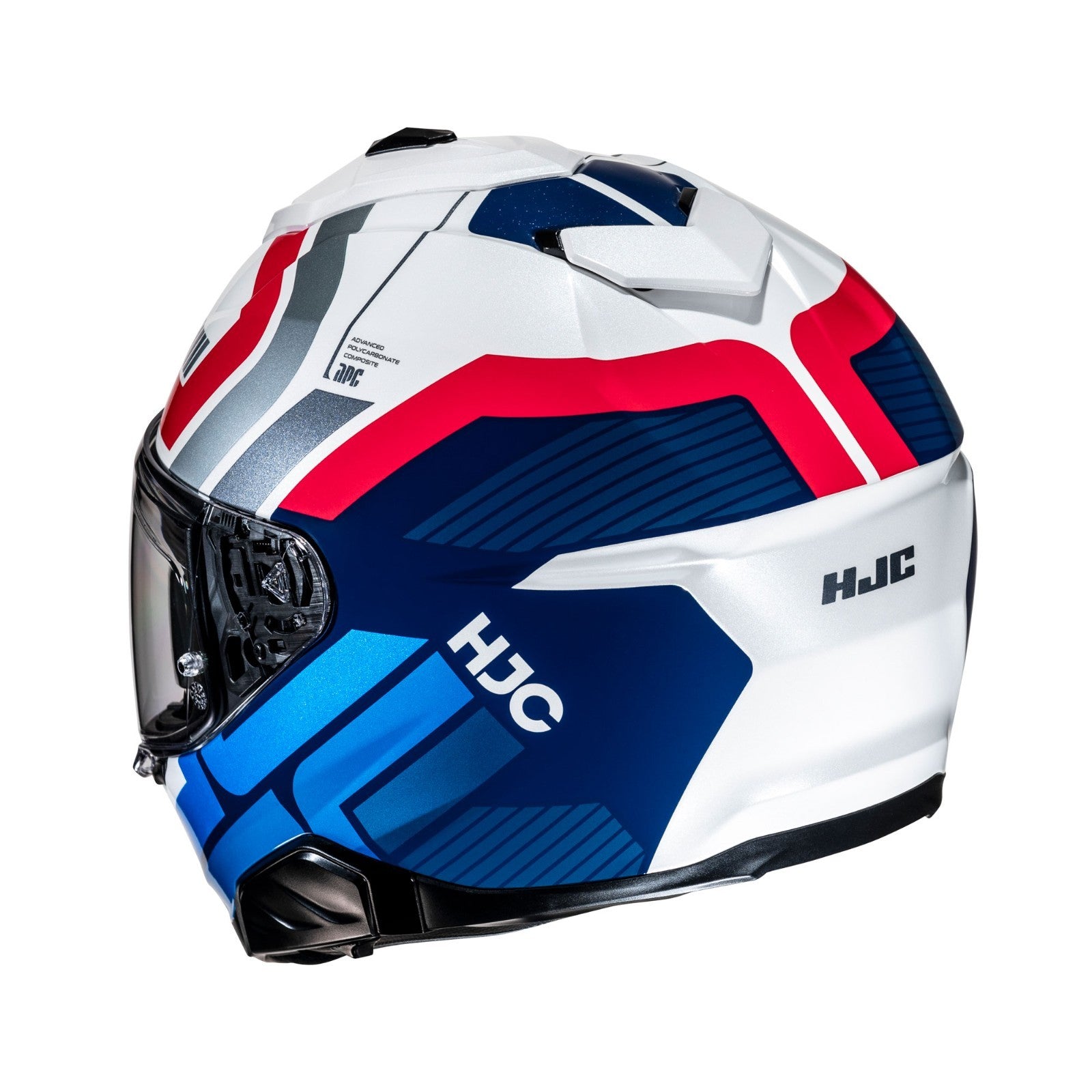 HJC I71 Viz White Blue Red Full Face Sun Visor Motorcycle Motorbike Helmet