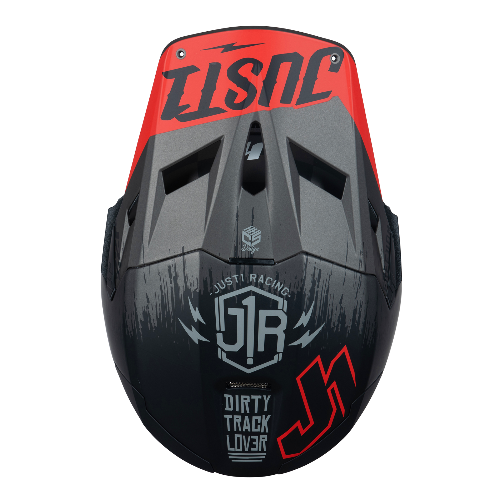 Just1 J22 Motocross Motorcycle Motorbike Helmet Flagman Red / Titanium / Black