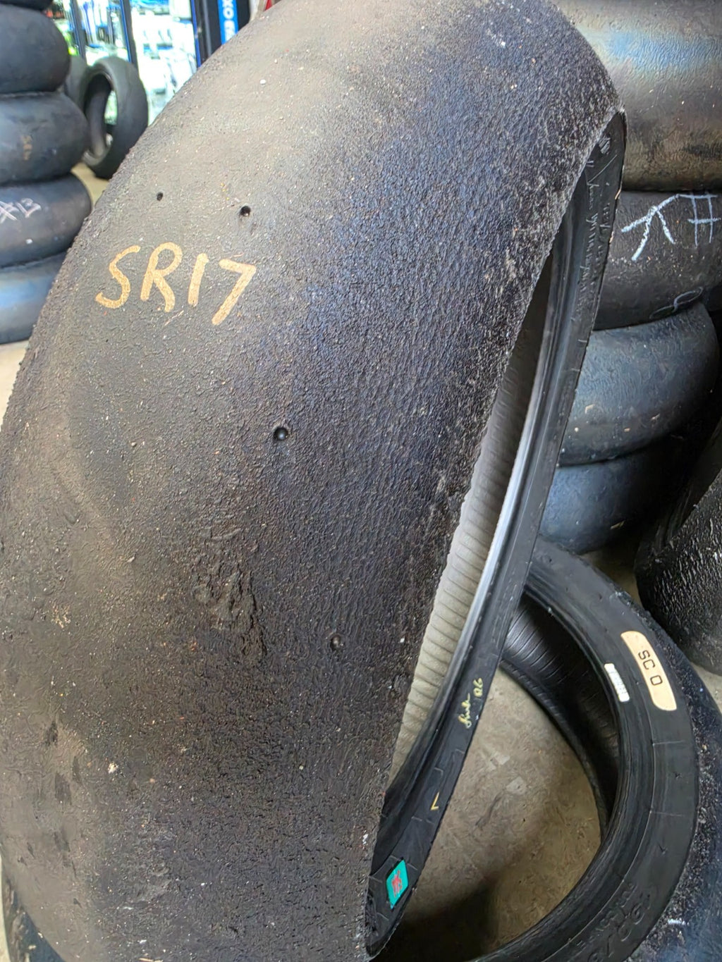 Pirelli Diablo Superbike SC0 190/60-17 Used BSB Scrub Motorcycle Tyre - SR17