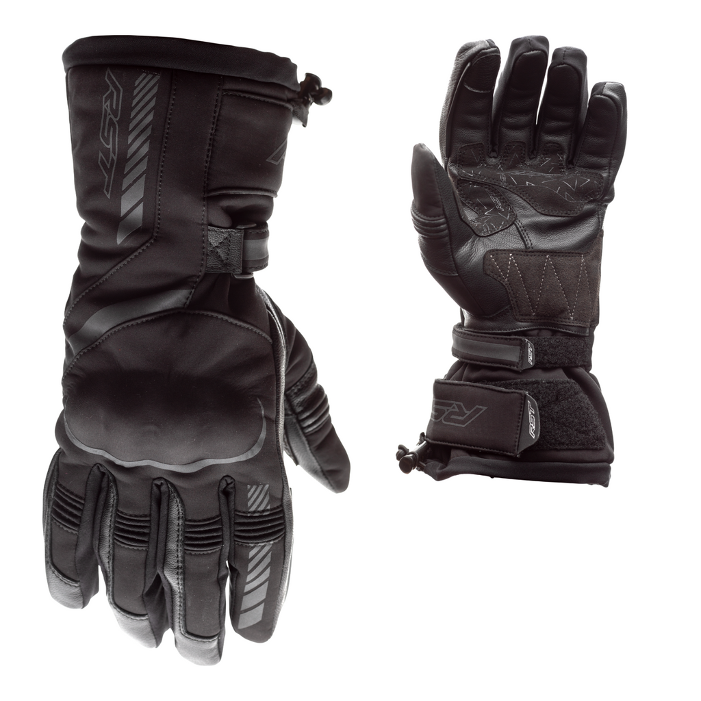 RST Atlas CE Mens Waterproof Motorcycle Motorbike Textile Leather Winter Gloves