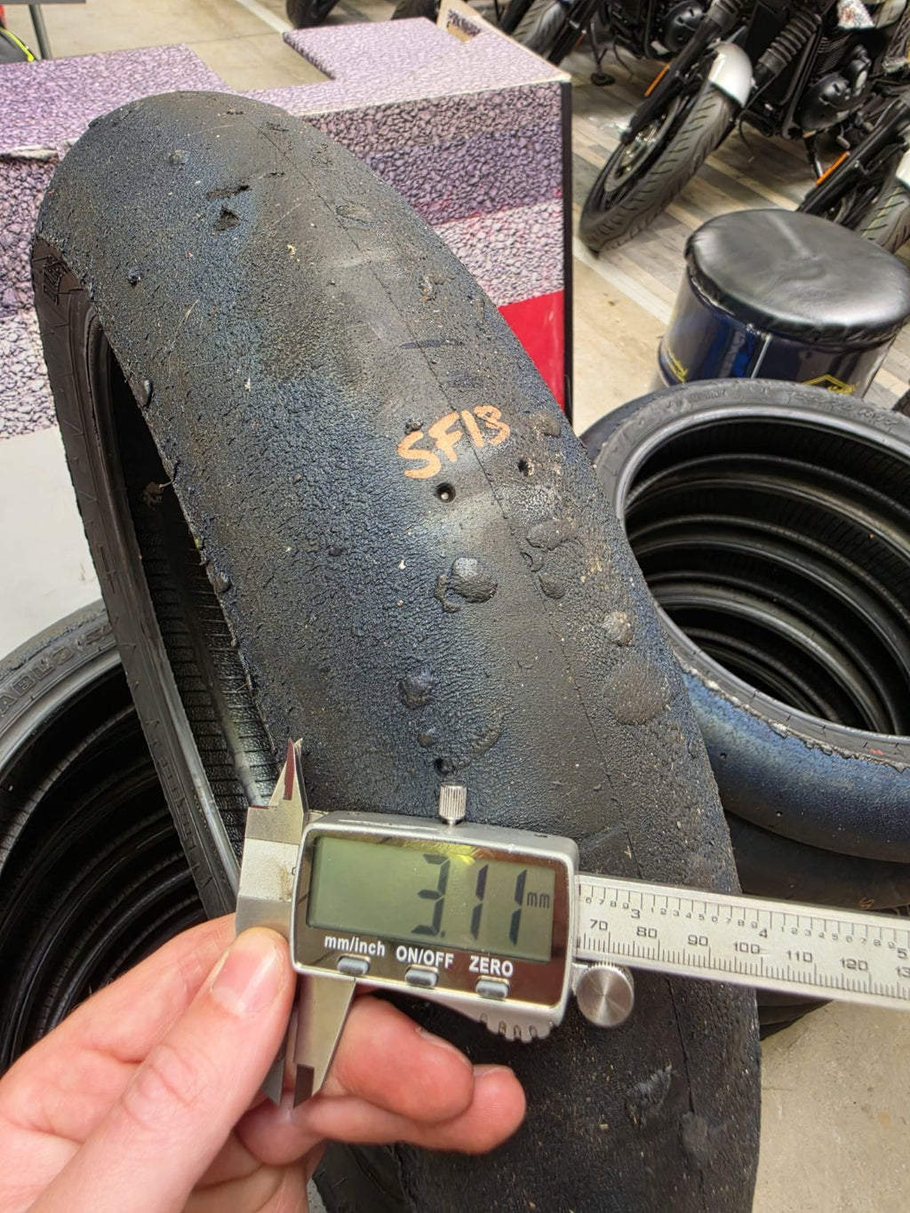 Pirelli Diablo Superbike SC1 125/70-17 Used BSB Scrub Motorcycle Tyre - SF13
