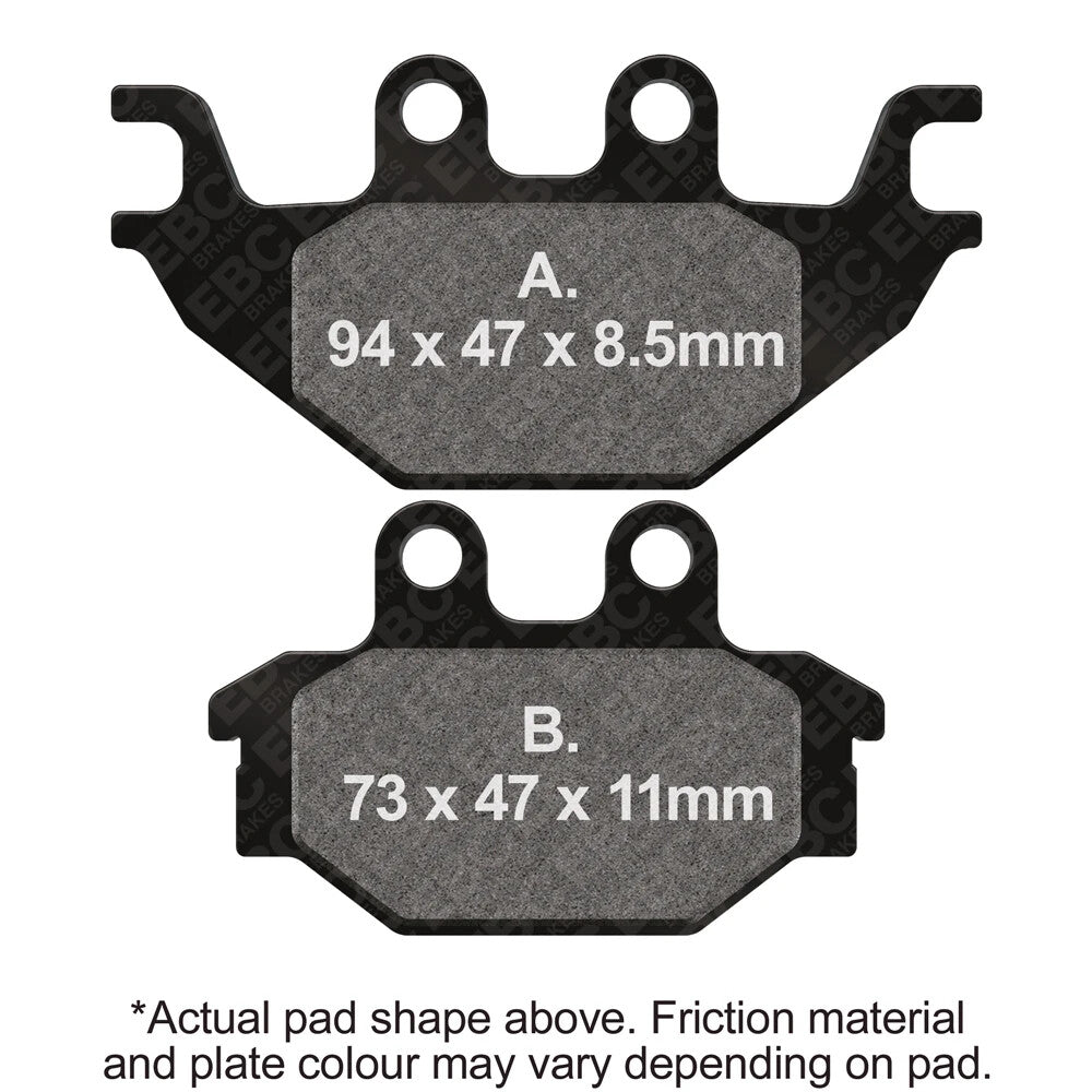 EBC Racing Motorcycle Pads Yamaha MT 125 2014-2019, YZF-R 125 2008-2018 - FA377