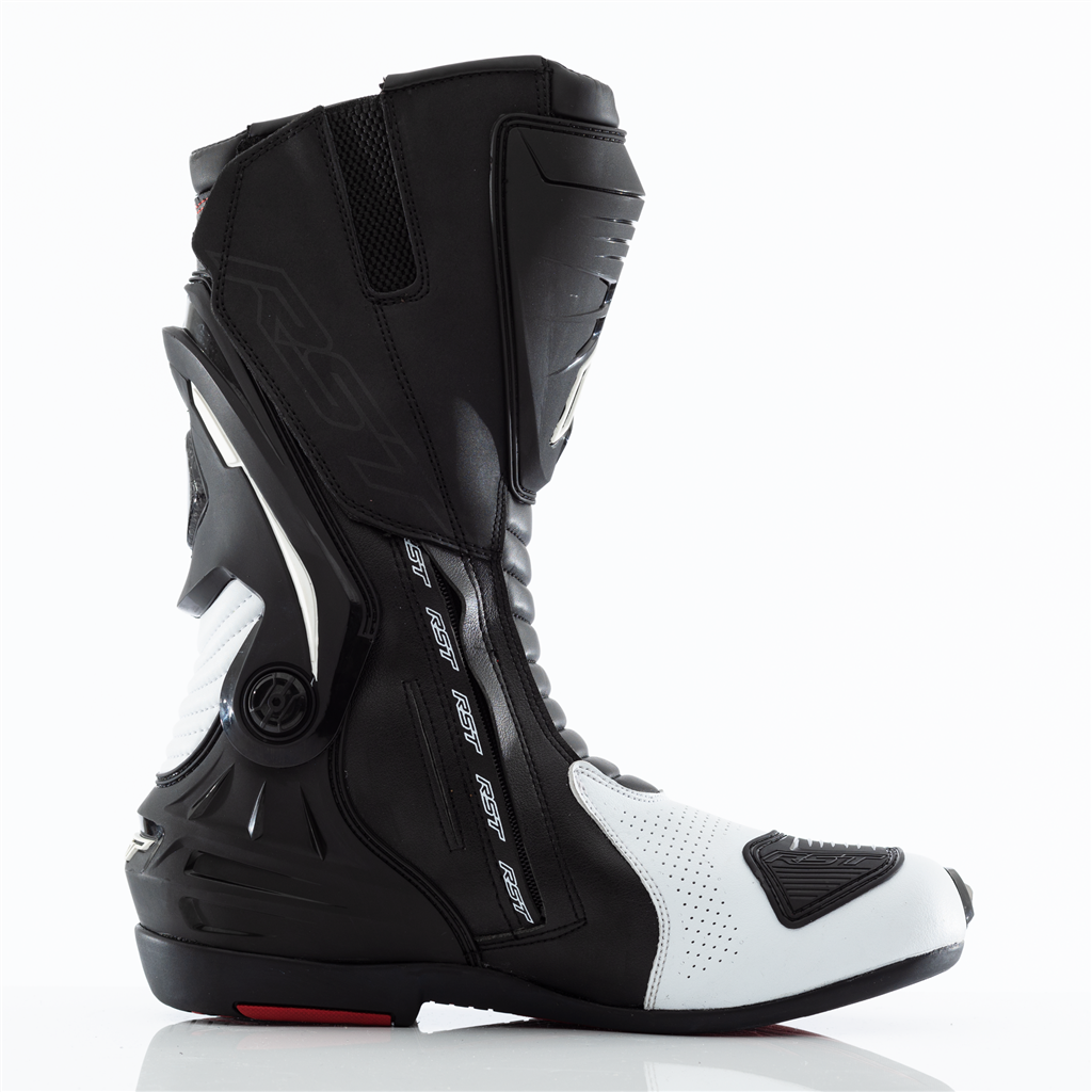 RST Tractech Evo III 3 Leather Sports Track CE Motorcycle Motorbike Boots White