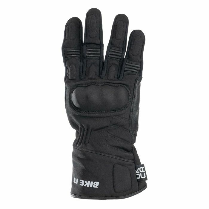 Bike It "Triple Black" All-Seasons Waterproof Motorcycle Motorbike Glove