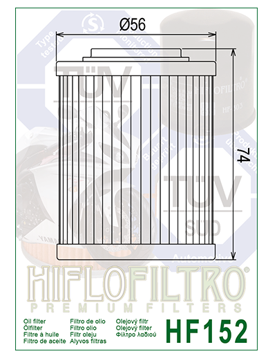 Hiflo Filtro HF152 Motorcycle Motorbike Oil Filter Replaces Aprilia CFMoto ATV