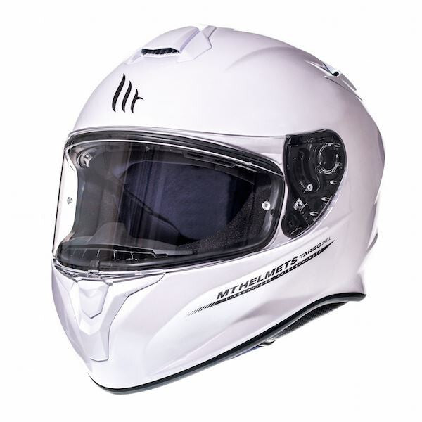 MT Targo Full Face Motorcycle Helmet Solid A0 Gloss Pearl White
