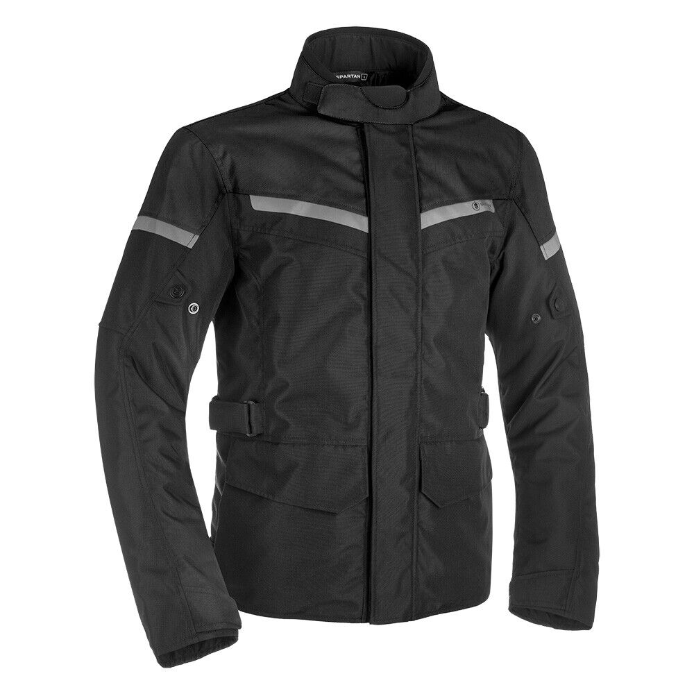 Oxford Spartan Long Waterproof Motorcycle Motorbike Jacket Black