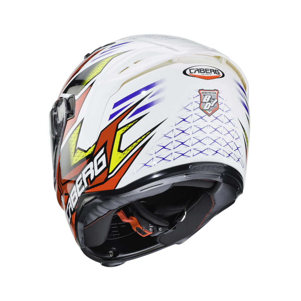 Caberg Avalon Giga Full Face Motorcycle Motorbike Helmet - White Yellow Red