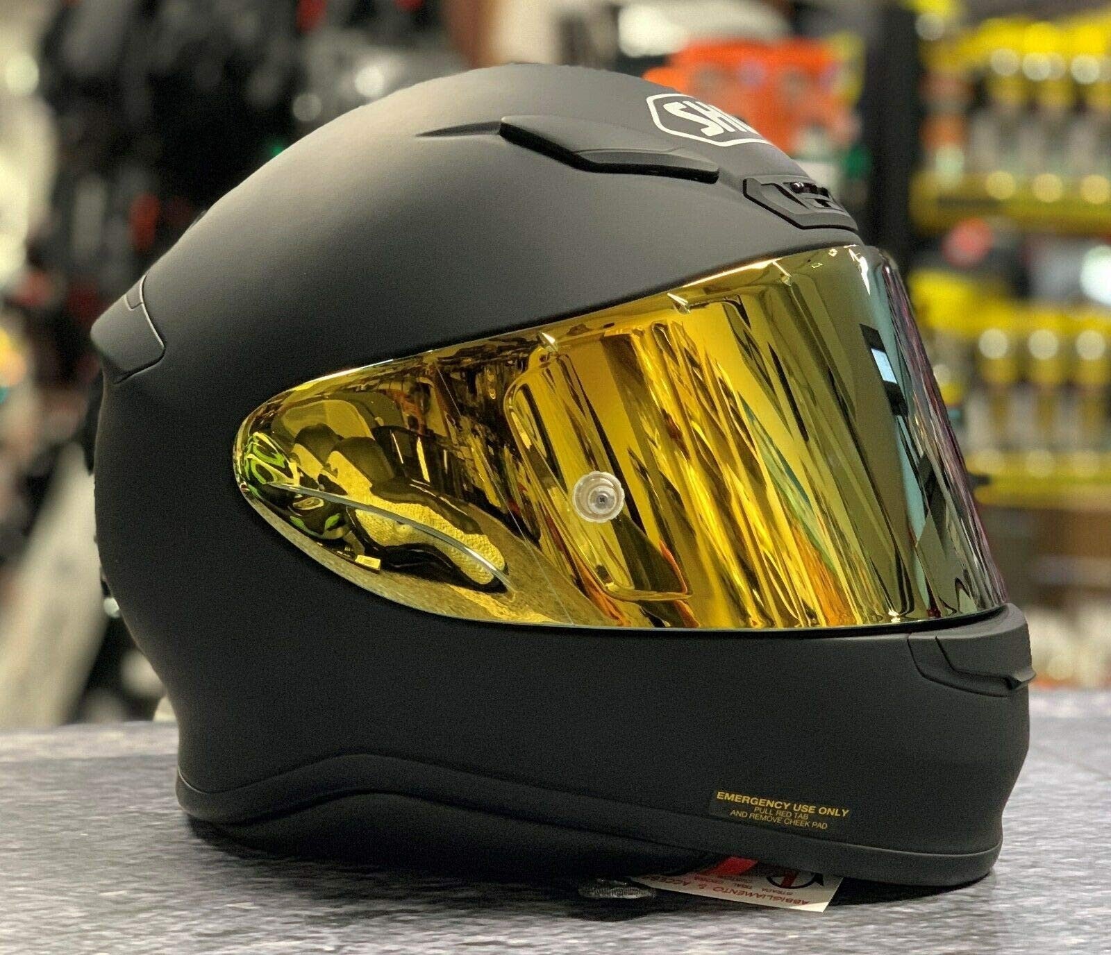 Genuine Shoei CW-1 Gold Mirror Pinlock Ready Visor Fits Shoei X Spirit 2 XR 1100