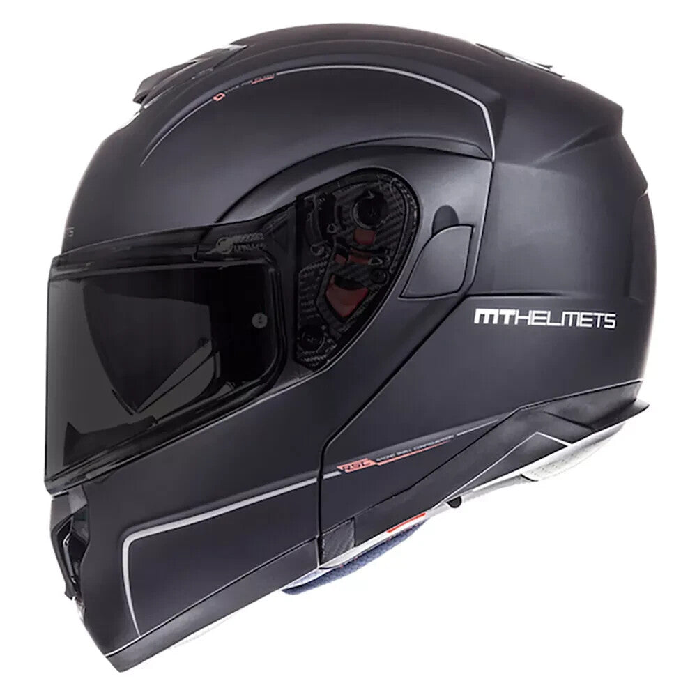 MT Atom SV Solid Matt Black Modular Flip Front Motorcycle Helmet NEW XS