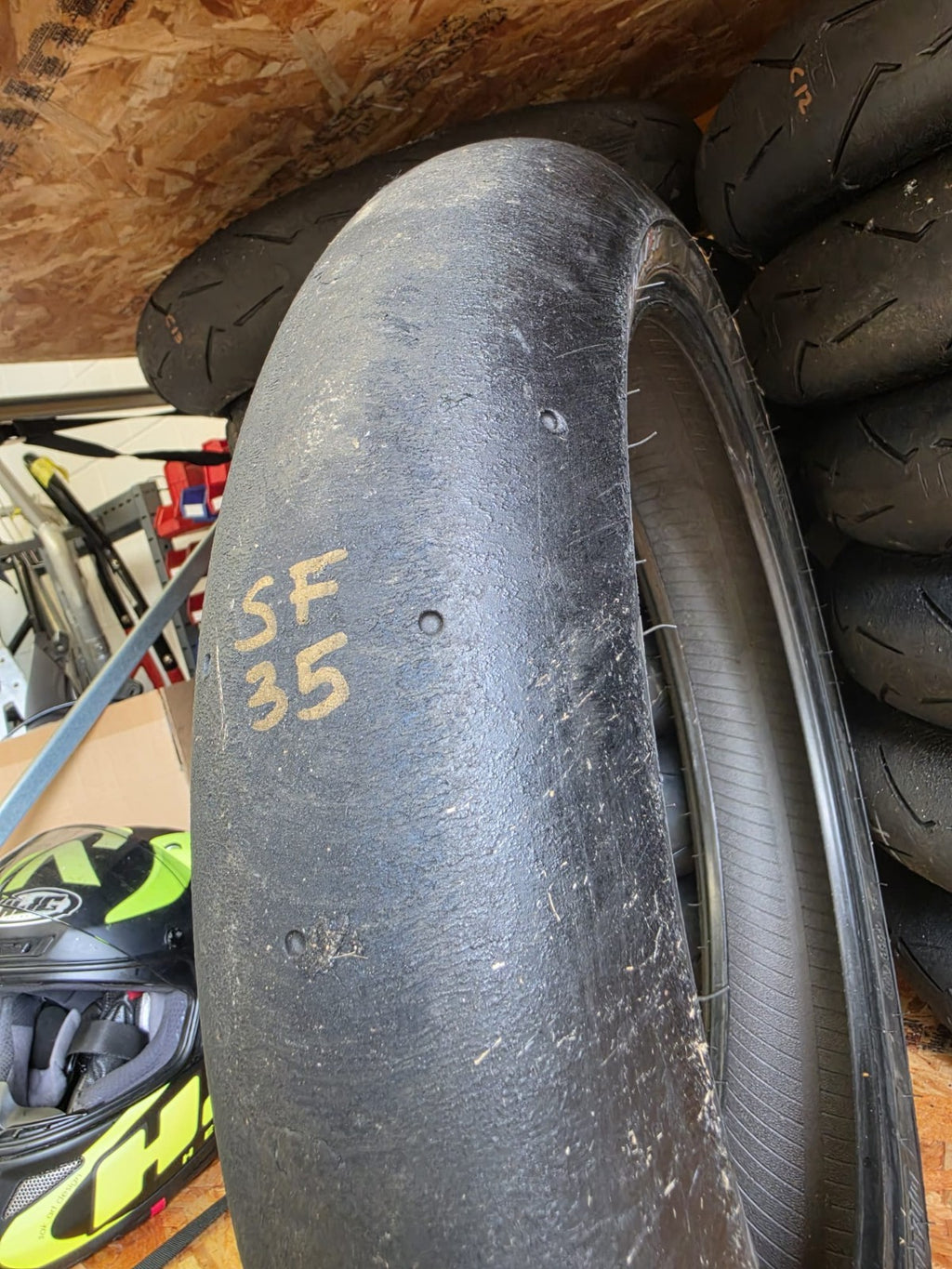 Pirelli Diablo Superbike SC1 120/70-17 Used BSB Scrub Motorcycle Tyre - SF35