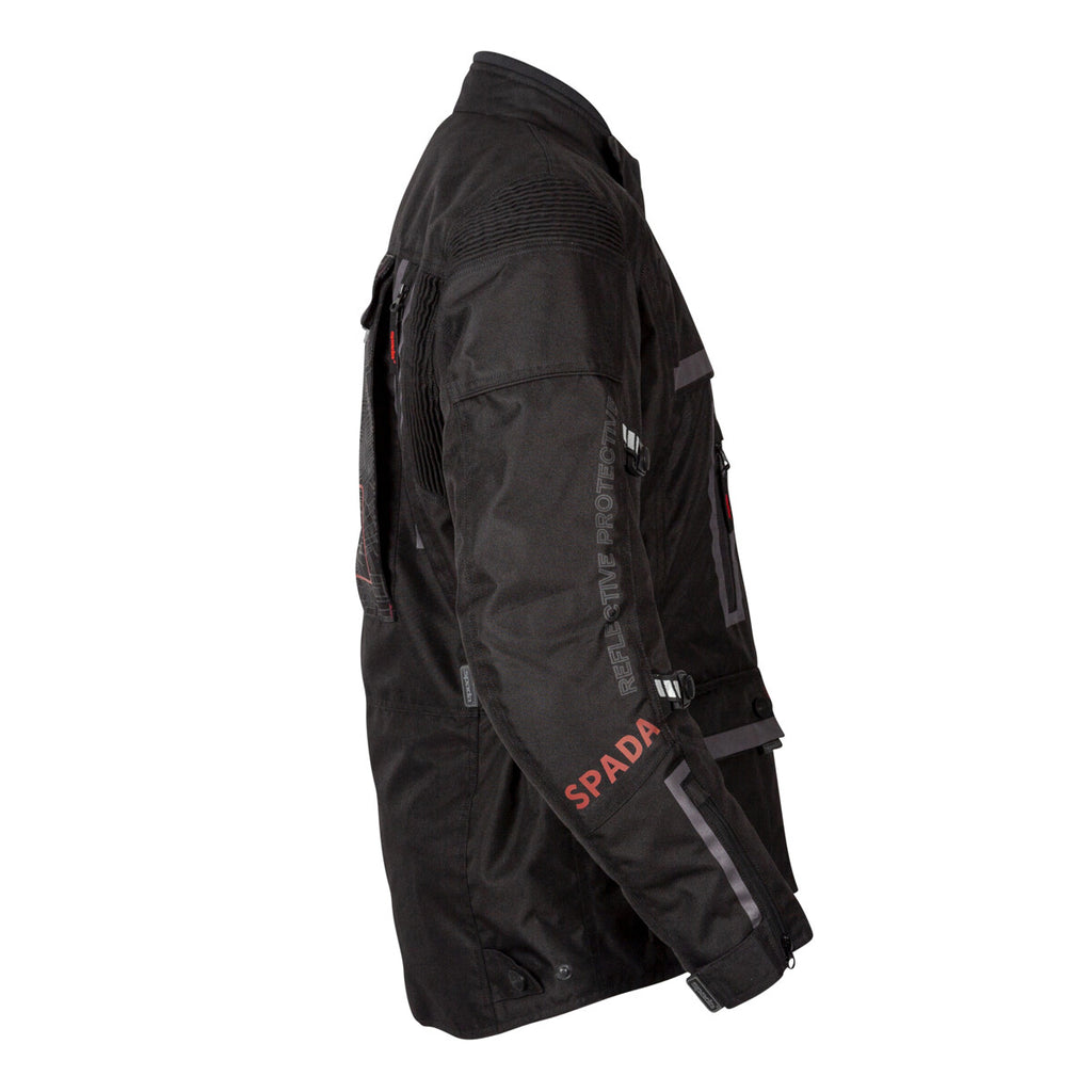 Spada Tucson CEAA 5 Piece Armoured Waterproof Motorcycle Motorbike Jacket Black