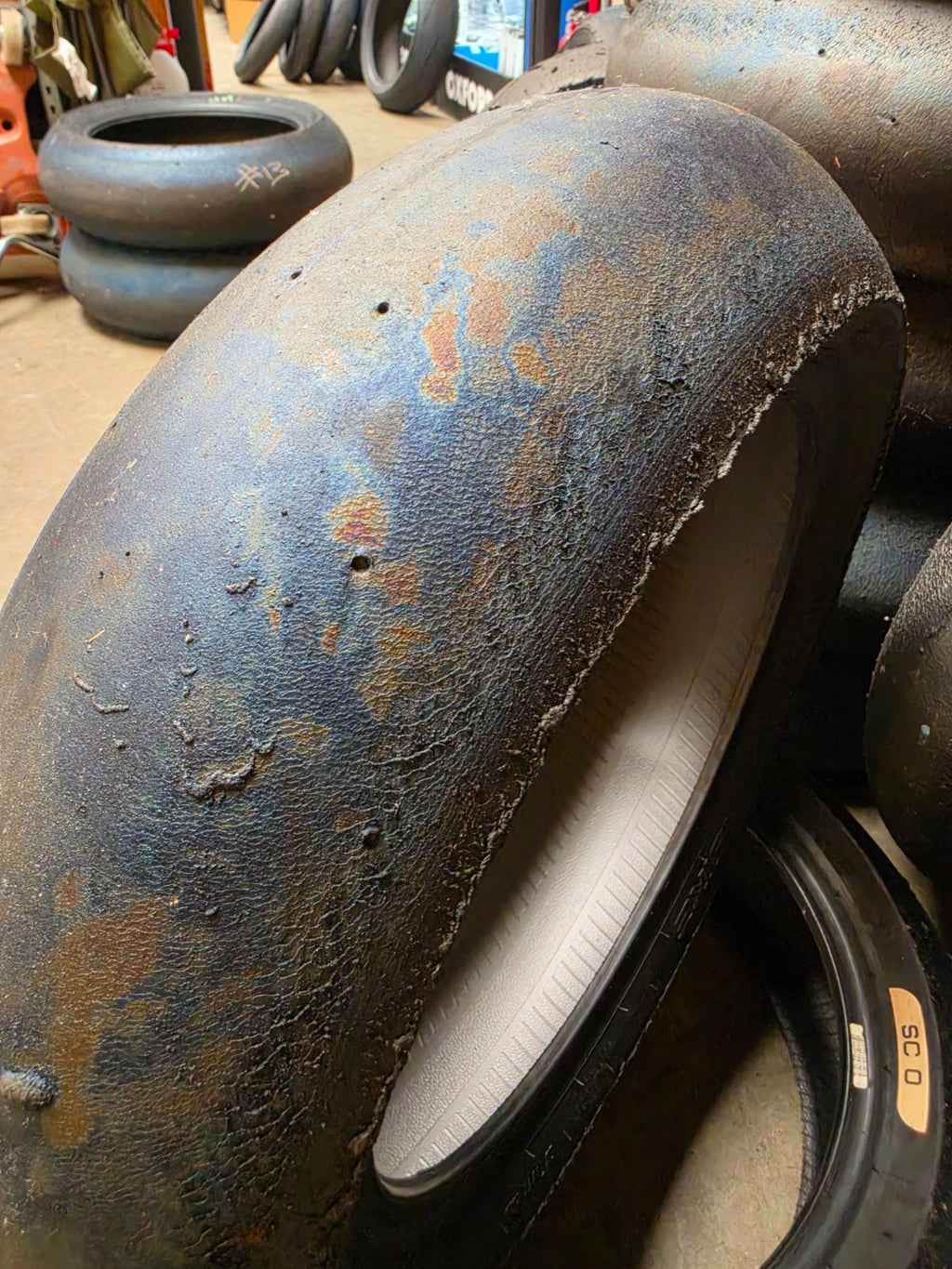 Pirelli Diablo Superbike SC0 190/60-17 Used BSB Scrub Motorcycle Tyre - SR10