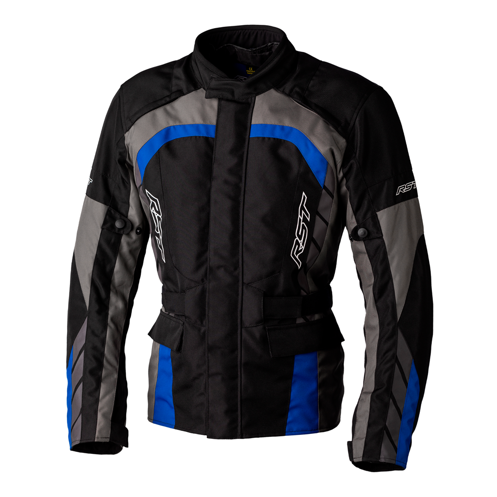 RST Alpha 5 CE Waterproof Textile Motorcycle Motorbike Jacket Black Blue