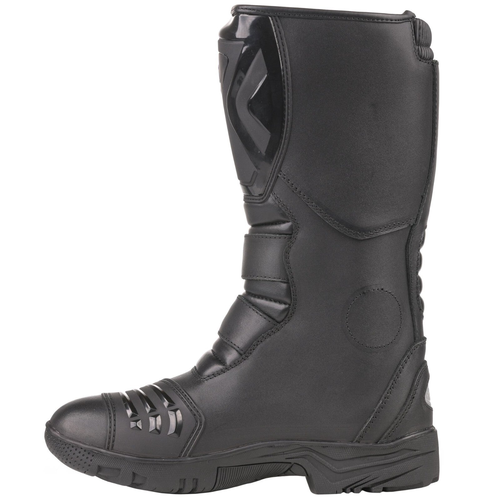 Bike It Triple-Black Motorcycle Motorbike Waterproof Adventure Style Boots Black