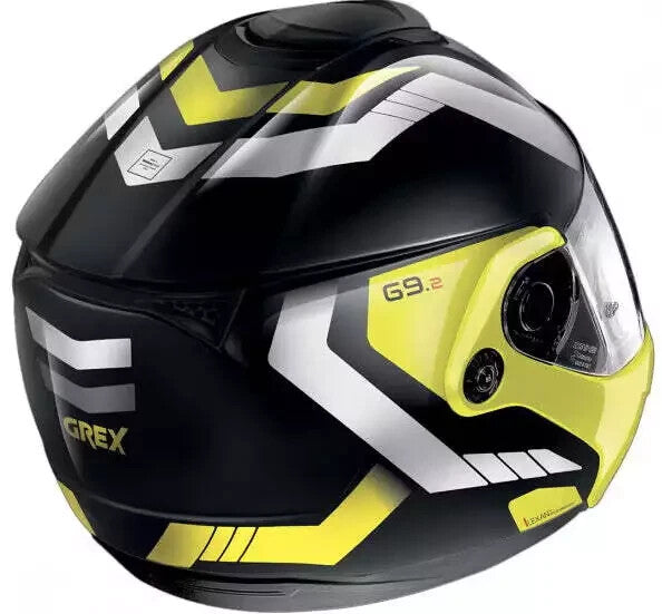 Nolan Grex G9.2 Steadfast N-Com Flip-Up Motorcycle Helmet Metal Black / Yellow