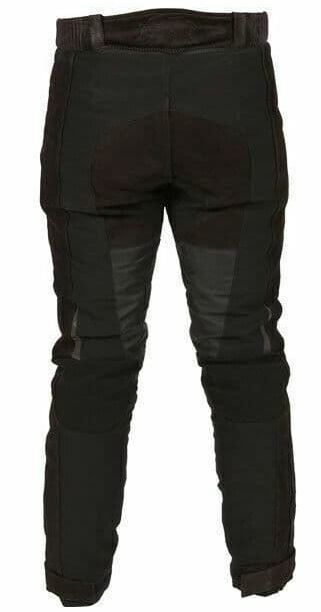 Buffalo Endurance Waterproof Leather Textile Mixed Trousers Pants Jeans - Black