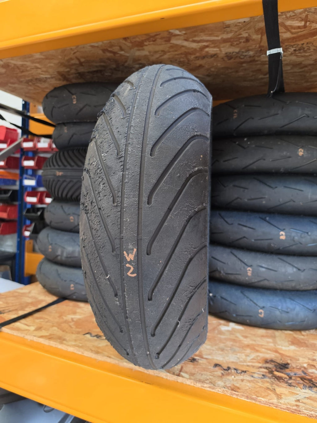Pirelli Diablo Wet 200/60-17 part worn front BSB scrub tyre 2023