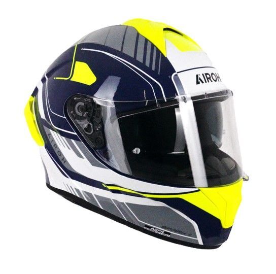 Airoh Spark 2 Chrono Full Face ECE2206 Motorcycle Motorbike Helmet Blue/Yellow