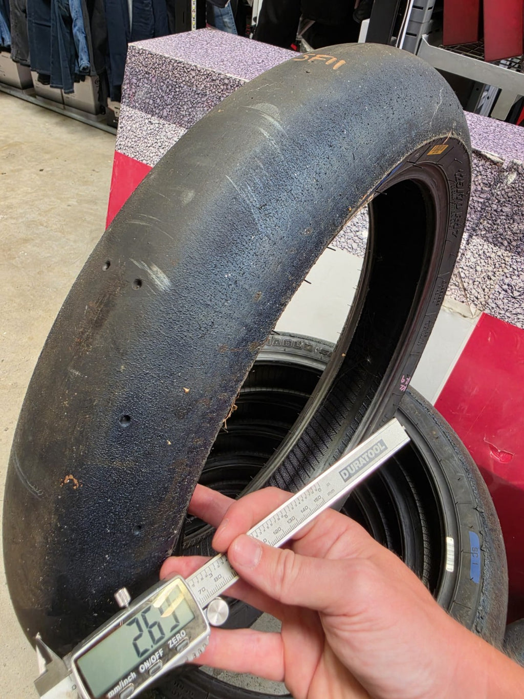 Pirelli Diablo Superbike SC1 125/70-17 Used BSB Scrub Motorcycle Tyre - SF11