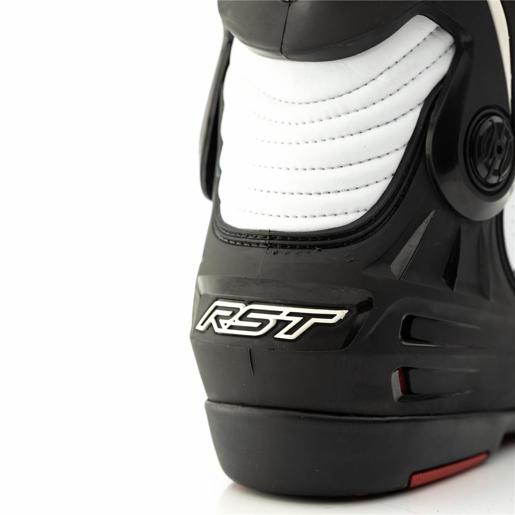 RST Tractech Evo III 3 Leather Sports Track CE Motorcycle Motorbike Boots White