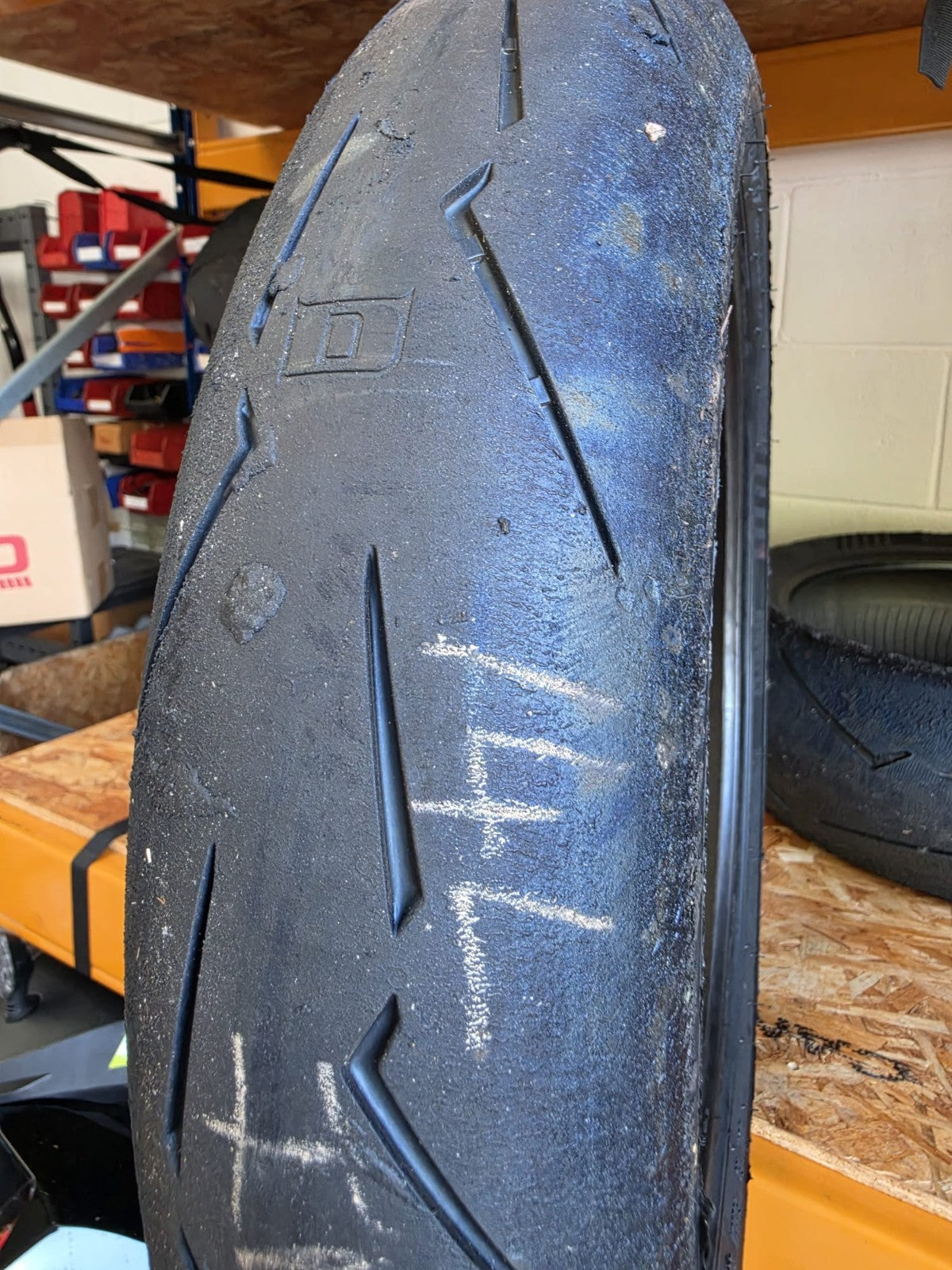 Pirelli Diablo Supercorsa SC1 V4 120/70-17 part worn front BSB scrub tyre