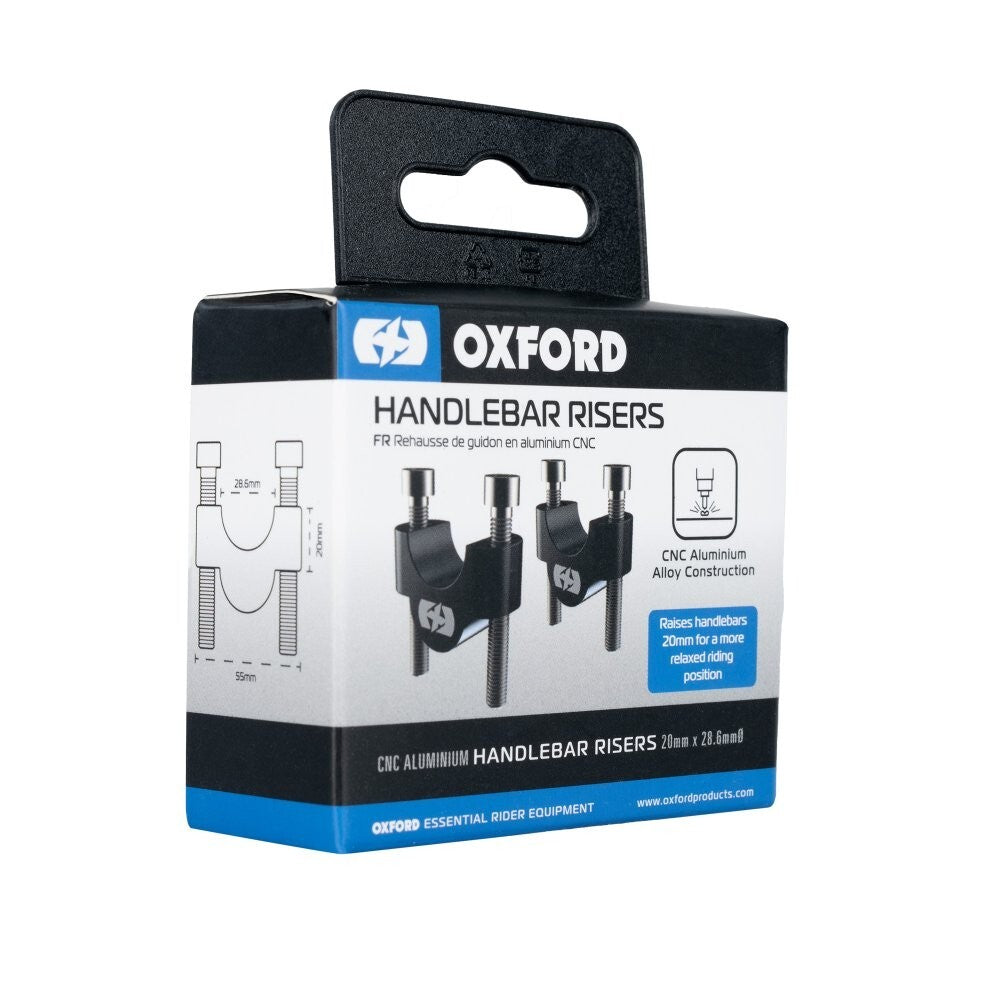 Oxford Motorcycle Motorbike CNC 20mm Handlebar Risers - OX614