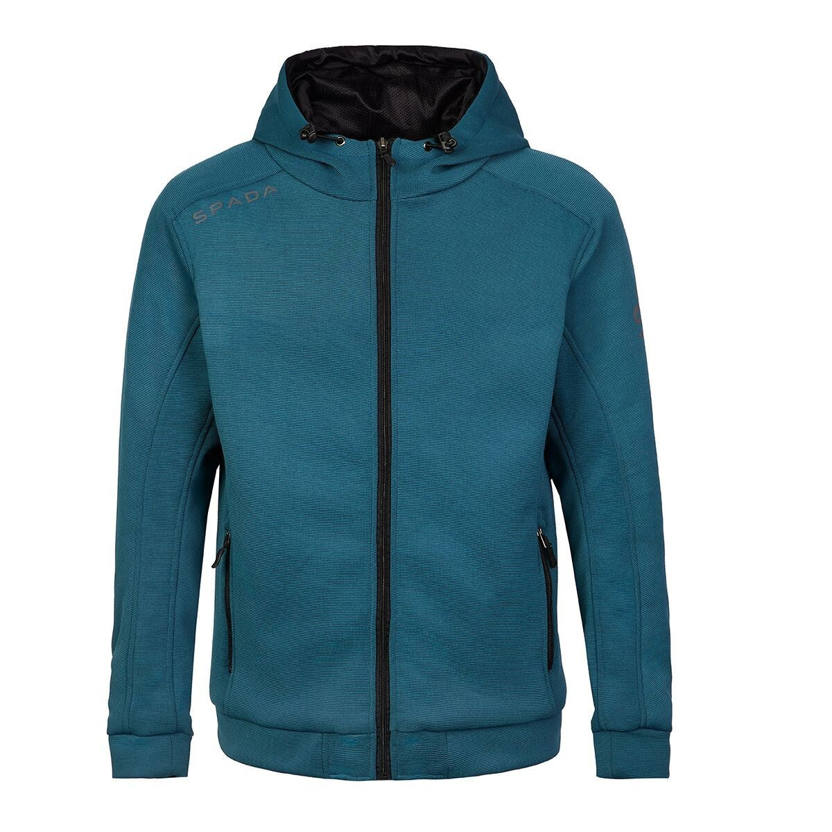 Spada Blade Zip Front CEAA Motorcycle Motorbike Armoured Hoodie Coral Blue