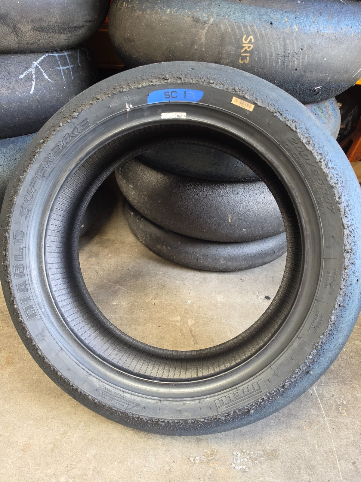Pirelli Diablo Superbike SC1 200/60-17 Used BSB Scrub Motorcycle Tyre - RS6