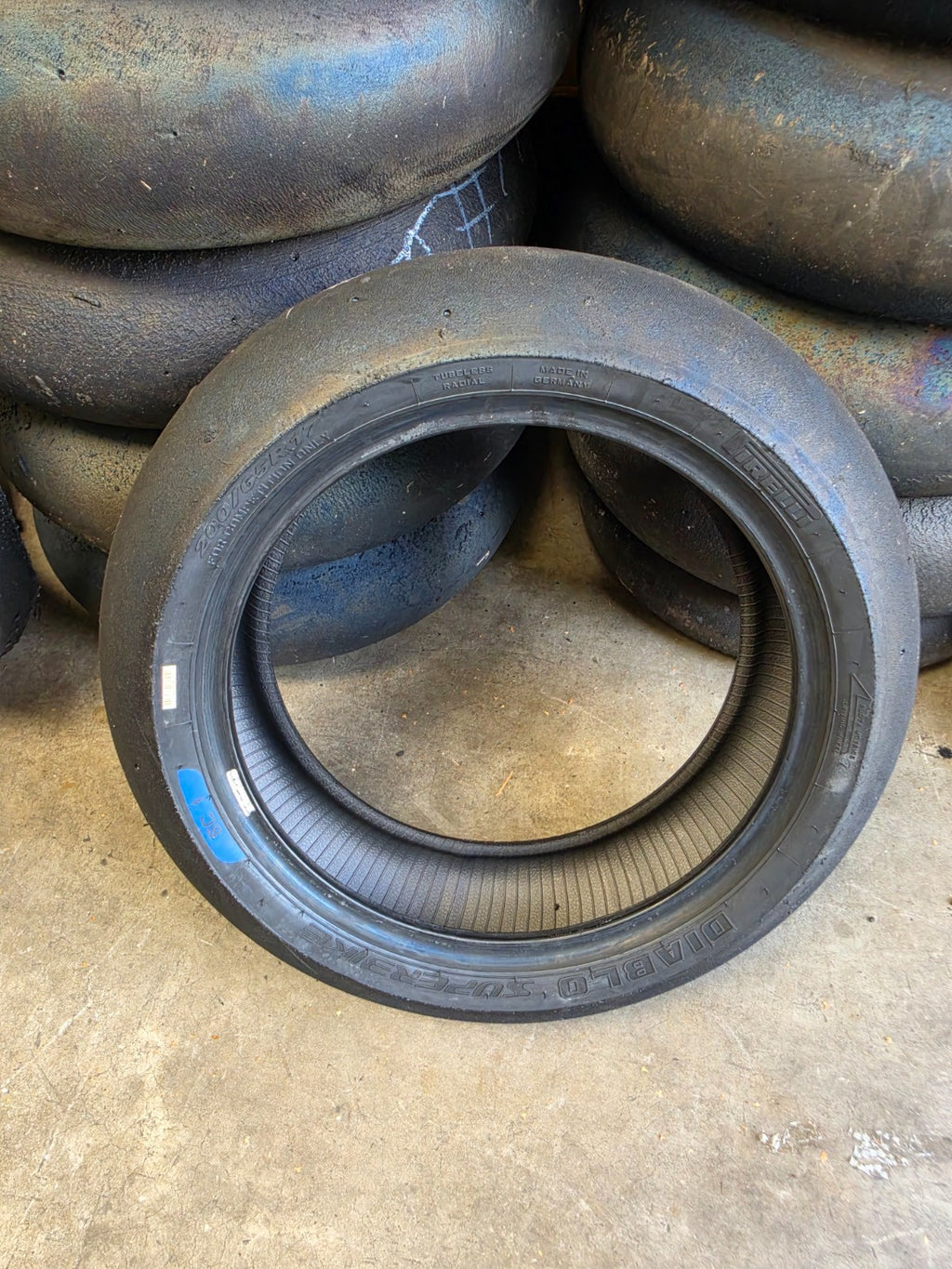 Pirelli Diablo Superbike SC1 200/60-17 Used BSB Scrub Motorcycle Tyre - RS7