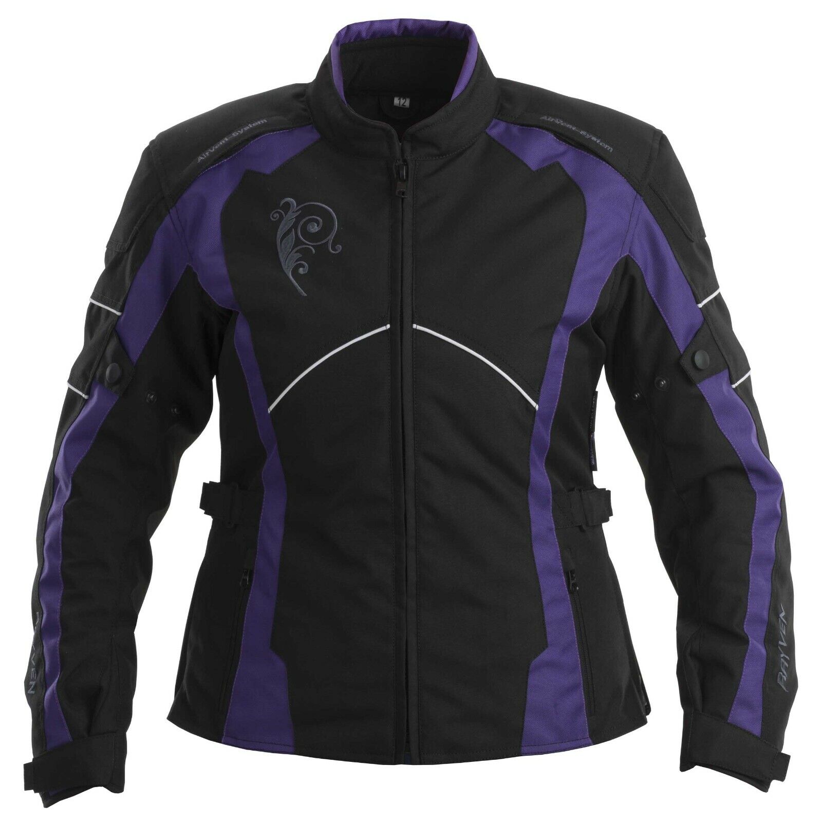 Rayven Juno Black Purple Waterproof Ladies Motorcycle Motorbike Jacket