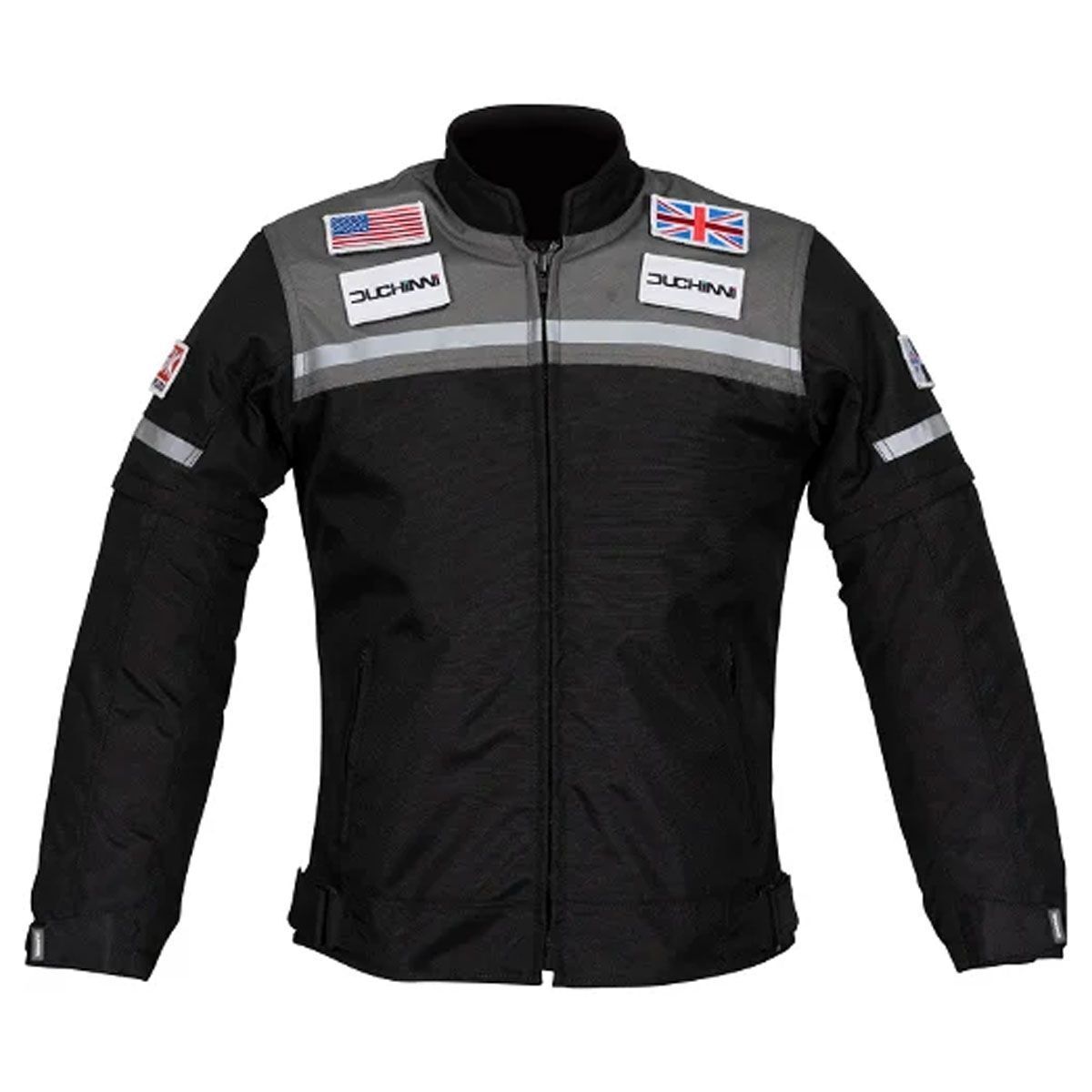 Duchinni Grid Kids CEAA Motorcycle Motorbike Jacket Black Gun
