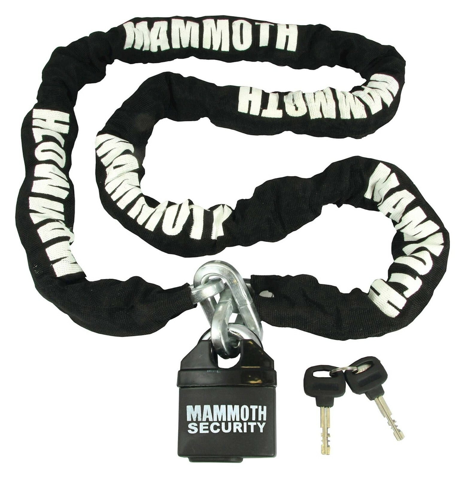 Mammoth 10mm Square Lock & Chain Motorcycle Motorbike Chain Lock - 1.8m Length