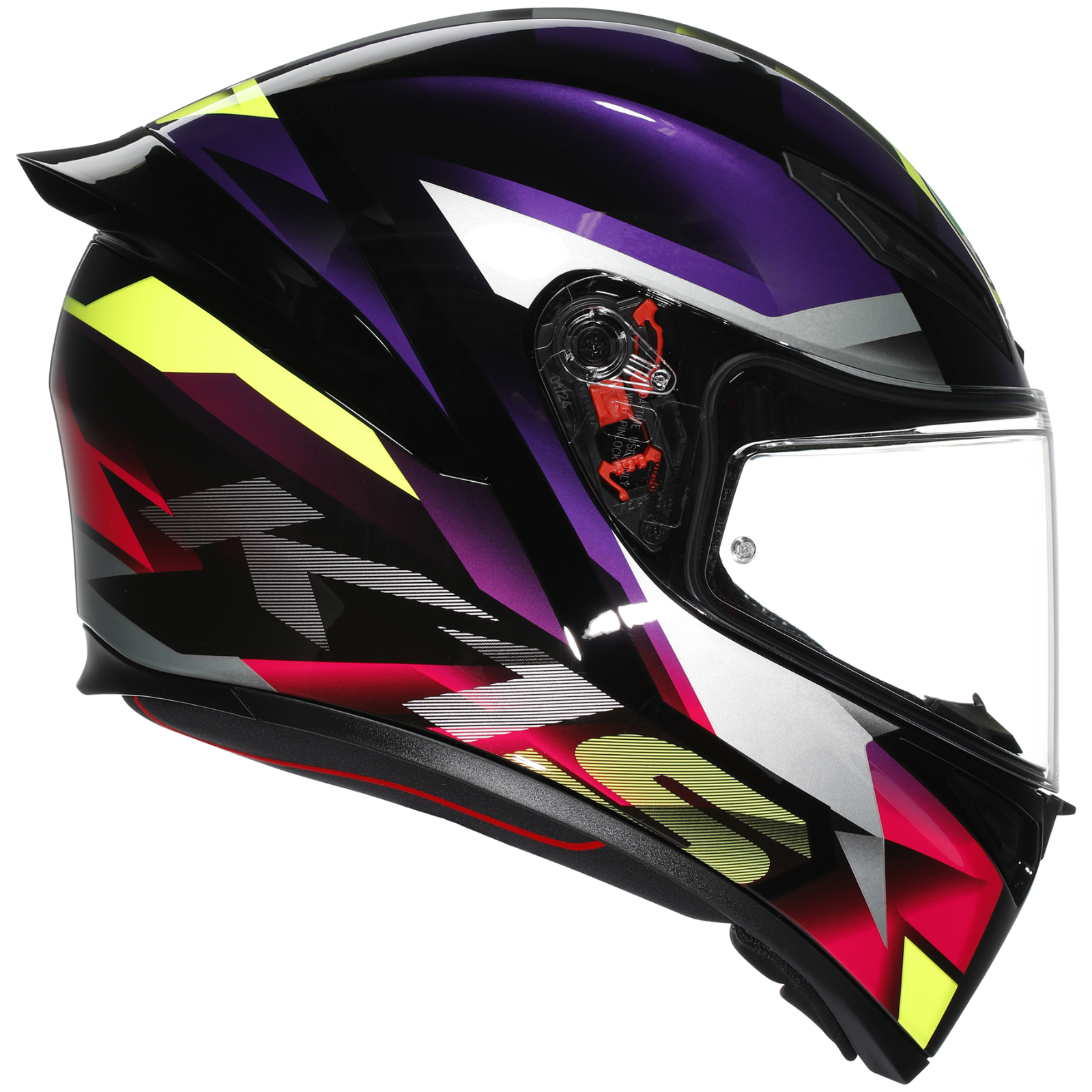 AGV K1S Fastlap Gloss Black Purple Pink ECE2206 Motorcycle Motorbike Helmet
