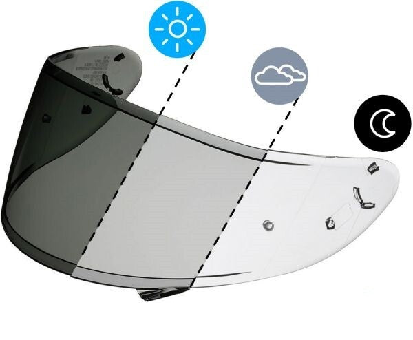 Genuine Shoei CWR-1 Photochromic Visor Shoei X-Spirit 3 Shoei NXR Shoei RYD