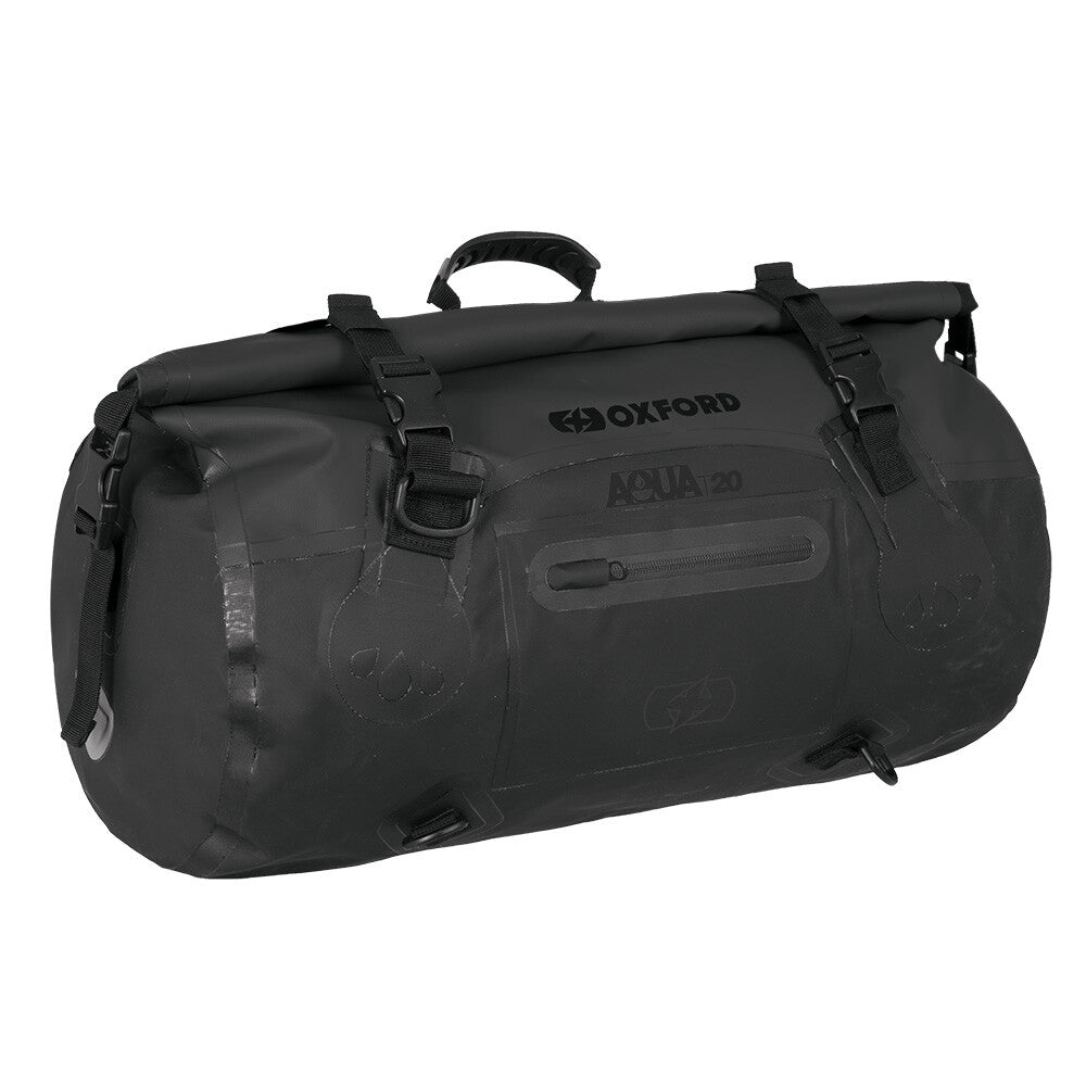 Oxford AQUA T-20 Waterproof Motorcycle Motorbike 20 Litre Roll Bag - Black