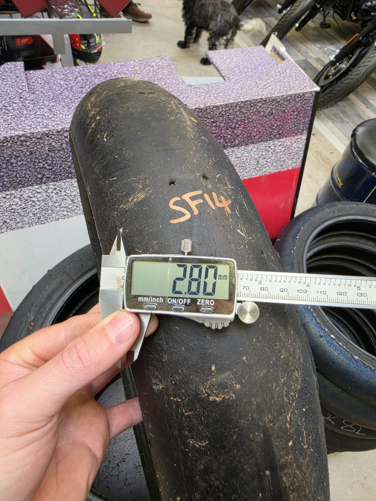 Pirelli Diablo Superbike SC1 125/70-17 Used BSB Scrub Motorcycle Tyre - SF14