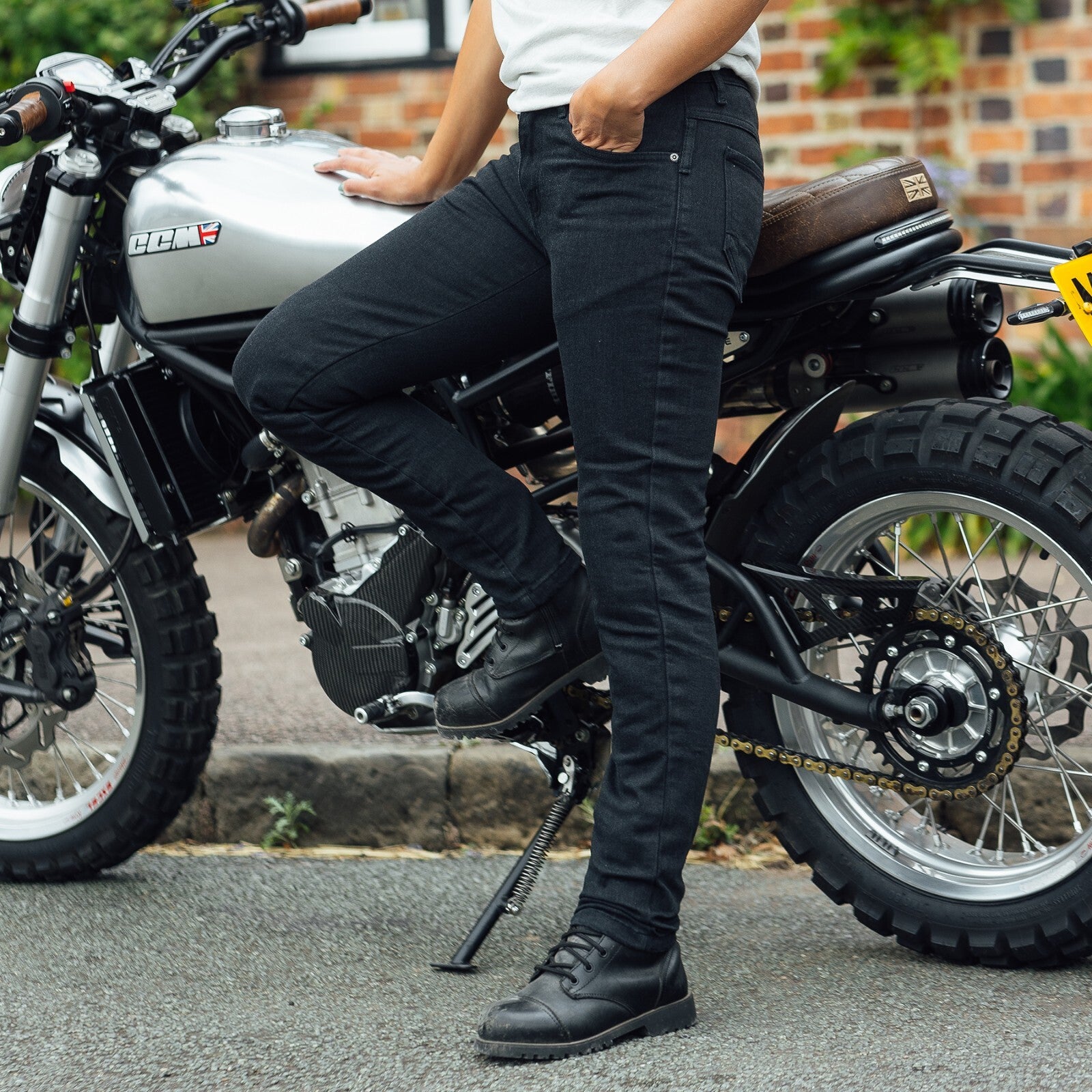 Merlin Zoey Ladies Motorcycle Motorbike CE AA Aramid Lined Leggings Black