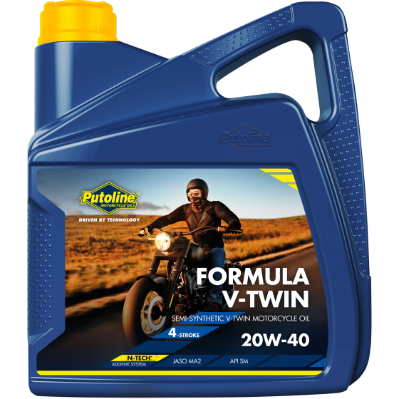 Putoline Formula V-Twin 20W/40 Semi Synthetic N-Tech Motorcycle Motorbike Oil 4L