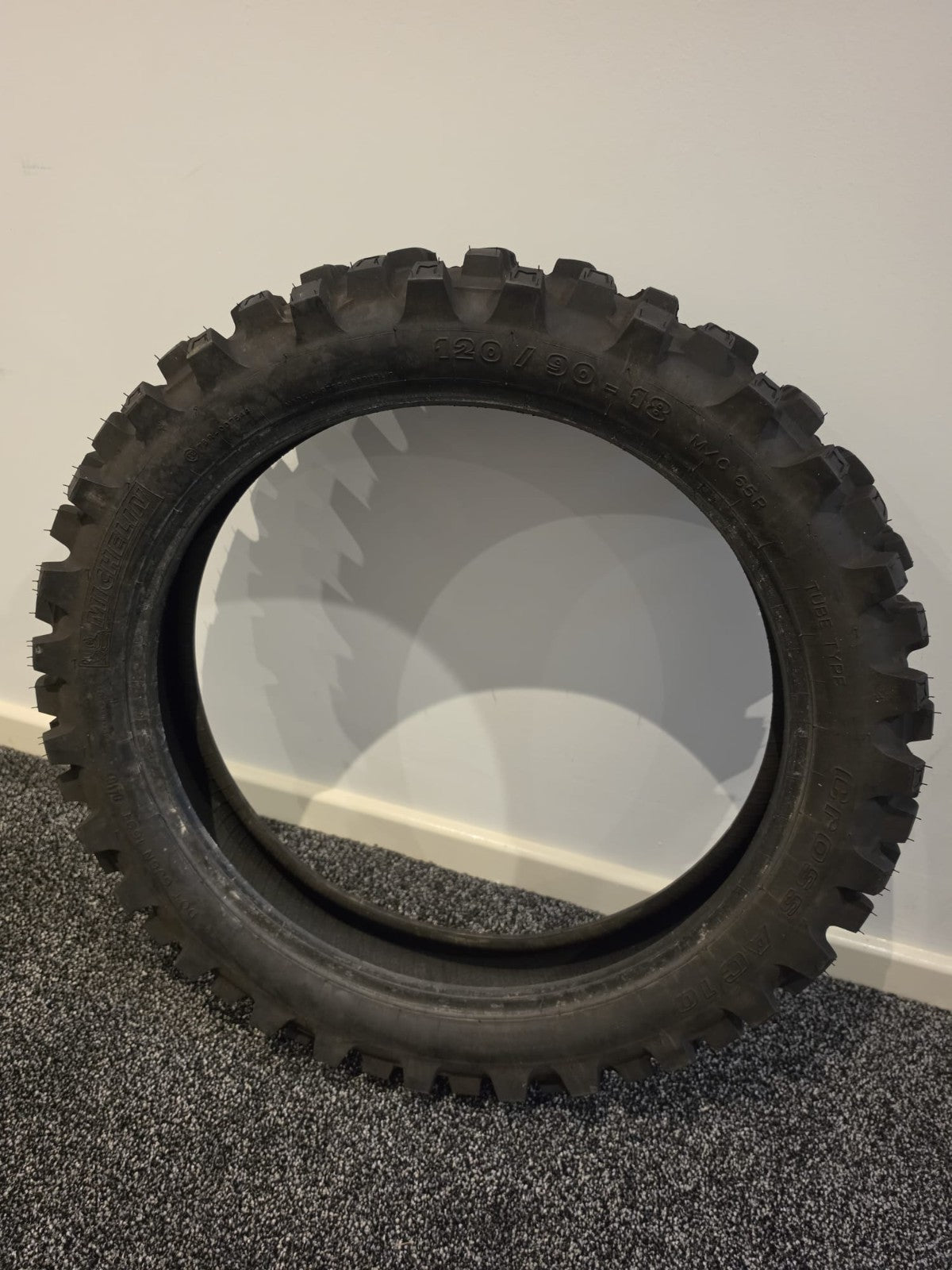 120-90-18 part worn Motorcross tyre Michelin Cross AC10